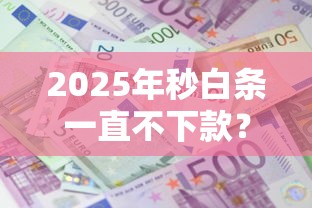 2025年秒白条一直不下款？推荐五个2025年12月网贷平台