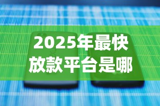 2025年最快放款平台是哪个？试试这5个不审核夜间直接放款的网贷app