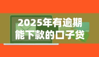 2025年有逾期能下款的口子贷款吗，罗列5个用芝麻信用贷款的平台
