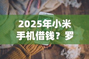 2025年小米手机借钱？罗列5个各种贷款平台