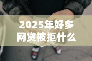 2025年好多网贷被拒什么原因，整理5个借款平台借钱额度高
