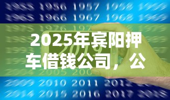2025年宾阳押车借钱公司，公布五个能借钱的平台