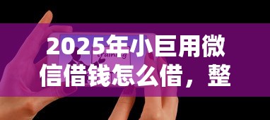 2025年小巨用微信借钱怎么借，整理5个100%可以借钱的平台
