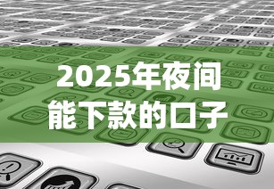 2025年夜间能下款的口子？分享五个快速下款无视征信的app