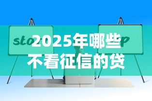 2025年哪些不看征信的贷款公司，公布五个执行人贷款稳下的口子