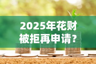 2025年花财被拒再申请？看看这五个芝麻分负面借款的软件