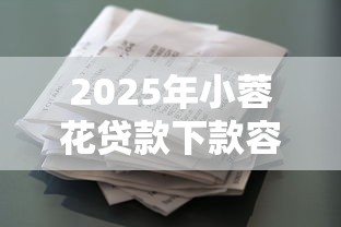 2025年小蓉花贷款下款容易吗，公布五个芝麻信用可以借钱的平台