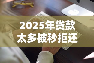 2025年贷款太多被秒拒还能贷吗？梳理5个黑户成功获取大额贷款的软件