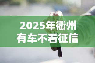 2025年衢州有车不看征信的贷款：罗列5个借钱最快的平台