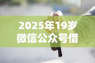 2025年19岁微信公众号借钱：看看这5个买车贷款平台