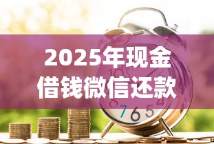 2025年现金借钱微信还款？公布五个高能分期贷款app新秀