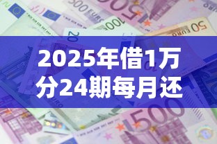 2025年借1万分24期每月还多少钱？梳理5个黑户借款必下口子