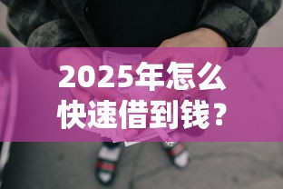2025年怎么快速借到钱？整理5个网贷平台黑名单