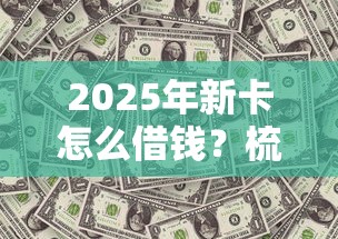 2025年新卡怎么借钱？梳理五个芝麻分700能秒下的平台