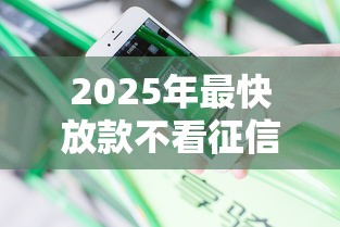 2025年最快放款不看征信：分享五个比较容易贷款的平台