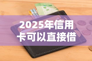2025年信用卡可以直接借钱吗，整合5个不上征信的贷款软件