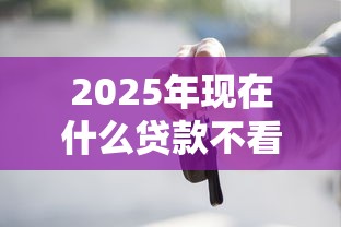 2025年现在什么贷款不看征信的：整理5个深圳网贷平台