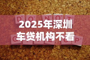 2025年深圳车贷机构不看征信？公布5个正规网贷平台
