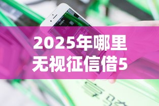 2025年哪里无视征信借5千？分享5个借钱安全的平台