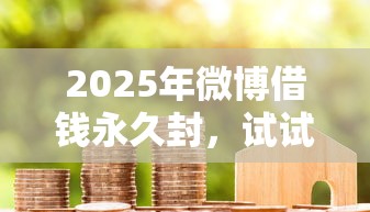 2025年微博借钱永久封，试试这五个黑户可快速办理小额贷款业务的平台