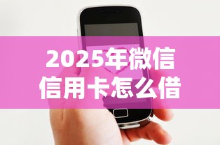 2025年微信信用卡怎么借钱，公布五个2025好下款的口子