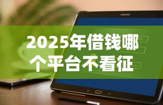 2025年借钱哪个平台不看征信，梳理五个好一点的网贷平台