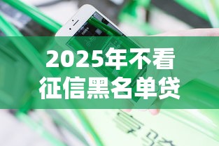 2025年不看征信黑名单贷款秒借？分享五个15天的口子