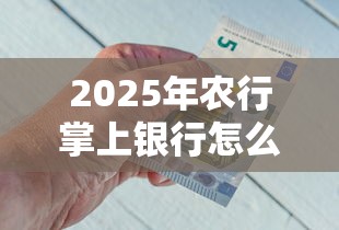 2025年农行掌上银行怎么借钱?整合5个贷款平台最容易贷 2025年农行掌上银行怎么借钱?整合5个贷款平台最容易贷
