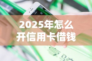 2025年怎么开信用卡借钱额度:分享五个不审核直接放款1000的口子