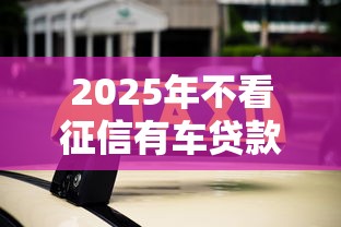2025年不看征信有车贷款?公布五个贷款网络平台