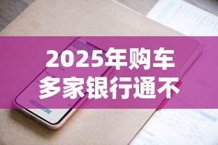 2025年购车多家银行通不过：罗列五个手机号码贷款平台