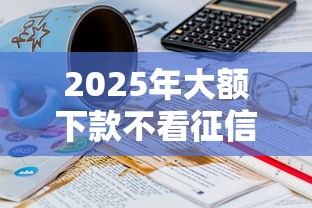 2025年大额下款不看征信，公布5个征信有问题平台可以贷款