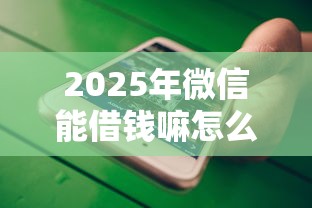 2025年微信能借钱嘛怎么借不出来，罗列5个平台贷款利息低