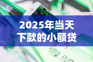 2025年当天下款的小额贷款可靠吗安全吗，分享5个黑户夜晚下款秒审核的平台
