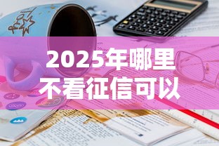 2025年哪里不看征信可以借十万？分享5个18岁能借钱的平台