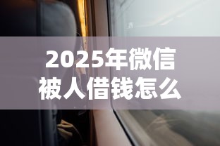2025年微信被人借钱怎么不借了：罗列5个贷款平台不上征信