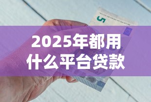2025年都用什么平台贷款好下款，罗列5个不看征信能下款的平台