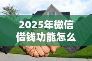 2025年微信借钱功能怎么样开通:梳理五个征信花了还能贷款的正规平台 2025年微信借钱功能怎么样开通:梳理五个征信花了还能贷款的正规平台
