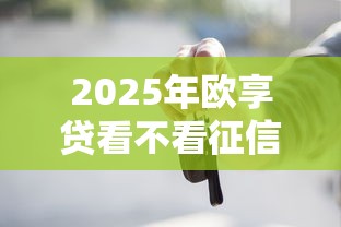 2025年欧享贷看不看征信，推荐5个平台能贷款