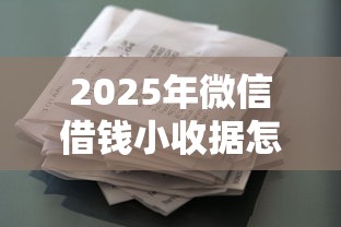 2025年微信借钱小收据怎么开？梳理五个信用贷款平台