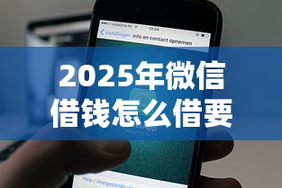 2025年微信借钱怎么借要什么：推荐5个高炮能下款的口子