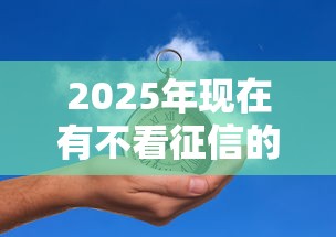 2025年现在有不看征信的网贷吗：推荐五个小额5000贷款平台