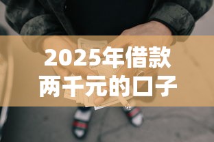 2025年借款两千元的口子：罗列五个17岁可以贷款的平台