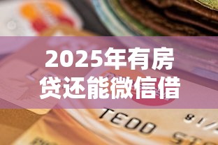2025年有房贷还能微信借钱吗：推荐5个征信逾期严重,,,平台能下款