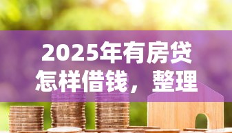 2025年有房贷怎样借钱，整理5个好下款的贷款平台