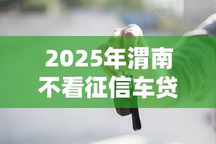 2025年渭南不看征信车贷款，整合5个好一点的网贷平台