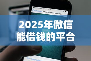 2025年微信能借钱的平台有哪些？推荐5个资产包口子