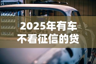 2025年有车不看征信的贷款卡农，试试这五个借款新口子