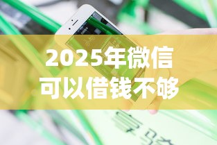 2025年微信可以借钱不够，分享5个不看征信的借钱app