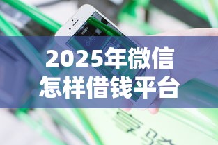 2025年微信怎样借钱平台，分享五个急用不求评分快借无忧的平台